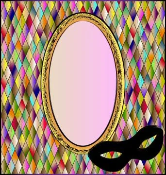 Image of colored background with mask Stock Illustration