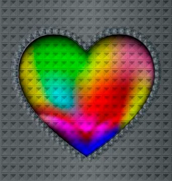 Image of colored heart Stock Illustration
