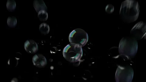 Image of colorful floating bubbles against a dark background Stock Footage 280721555