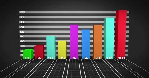 Image of colourful diagram with data processing Stock Photos