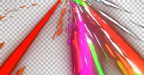 Image of colourful tunnel moving over transparent background Ilustração Stock