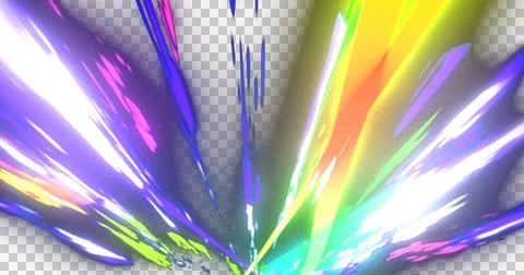 Image of colourful tunnel moving over transparent background Ilustração Stock