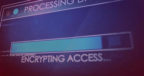 Image of computer data loading with programming language on screen Foto stock