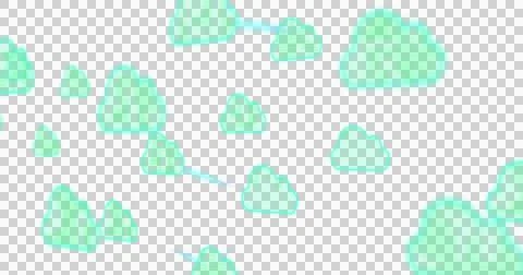 Image of computer data processing and clouds on transparent background Stockillustratie