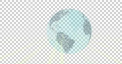 Image of computer data processing and globe on transparent background Illustrazione stock