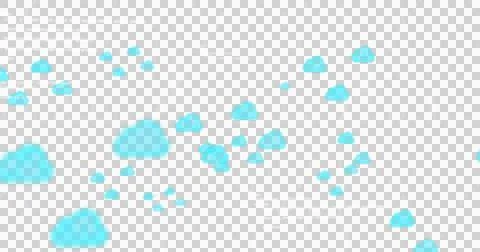 Image of computer data processing and clouds on transparent background Stock Illustration