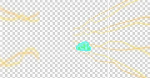 Image of computer data processing and clouds on transparent background Stock Illustration