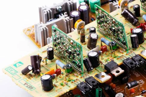 Image of computer hardware components Image of computer hardware component... Foto stock