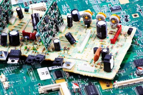 Image of computer hardware components Image of computer hardware component... Stock Photos