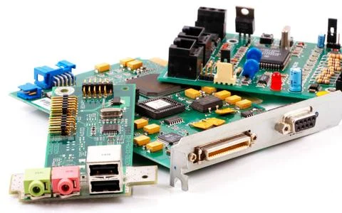 Image of computer hardware components Image of computer hardware component... Foto stock