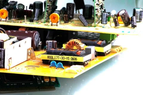 Image of computer hardware components Image of computer hardware component... Foto stock