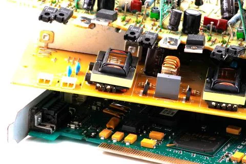 Image of computer hardware components Image of computer hardware component... Stock Photos