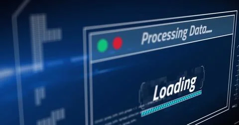 Image of computing data processing text over screen Stock Illustration