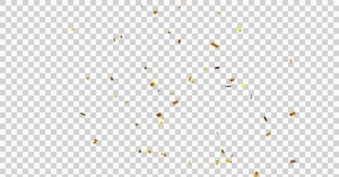 Image of confetti falling over transparent background Ilustração Stock