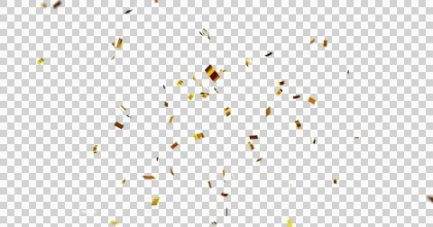 Image of confetti falling over transparent background Ilustração Stock