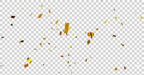 Image of confetti falling over transparent background Ilustração Stock