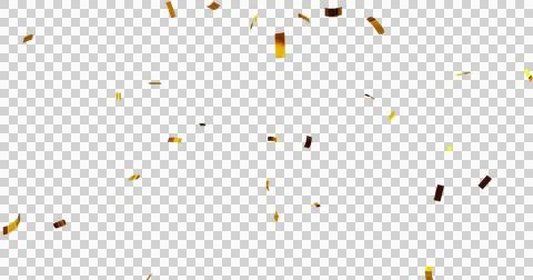Image of confetti falling over transparent background Ilustração Stock