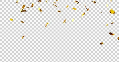 Image of confetti falling over transparent background Ilustração Stock