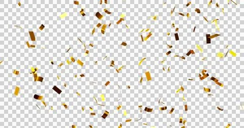 Image of confetti falling over transparent background Ilustração Stock