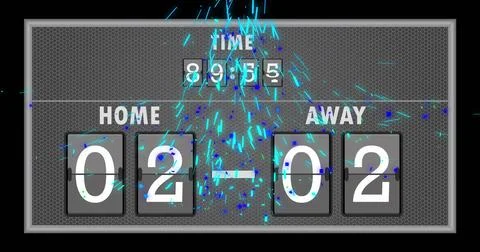 Image of confetti over score table Stock Illustration