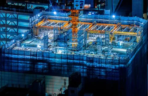 Image of the construction site of the building Stock Photos