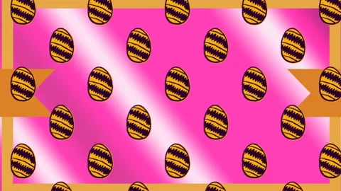 This image contains an abstract animation of an easter egg against a black Video stock 315950832