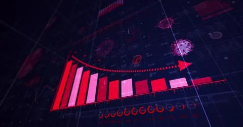 Image of coronavirus statistical data processing Stockillustratie