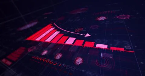 Image of coronavirus statistical data processing Stock Illustration