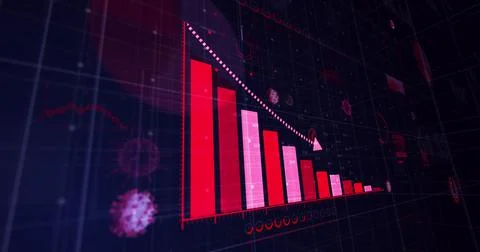 Image of coronavirus statistical data processing Stock Illustration