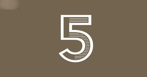 Image of countdown on brown background Illustrazione stock