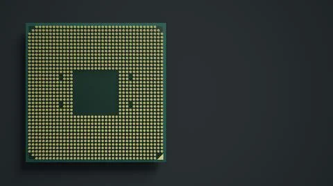 Image of cpu processor chip on a black background. Equipment and computer har Foto stock