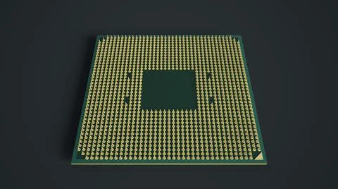 Image of cpu processor chip on a black background. Equipment and computer har Stock Photos