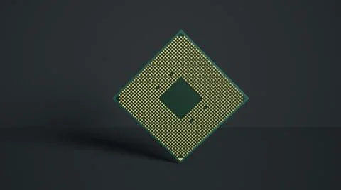 Image of cpu processor chip on a black background. Equipment and computer har 写真素材