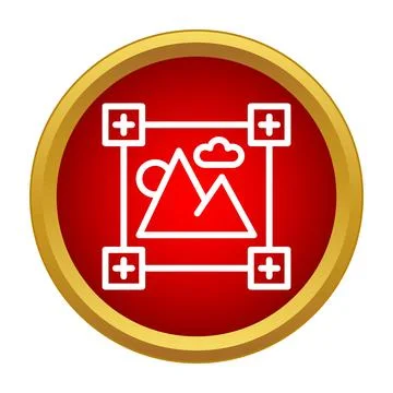Image cropper icon for graphic design editing Stock Illustration