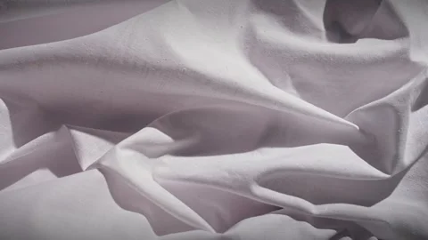 Image of Crumpled White Fabric with Shadows Stock Footage 309640105