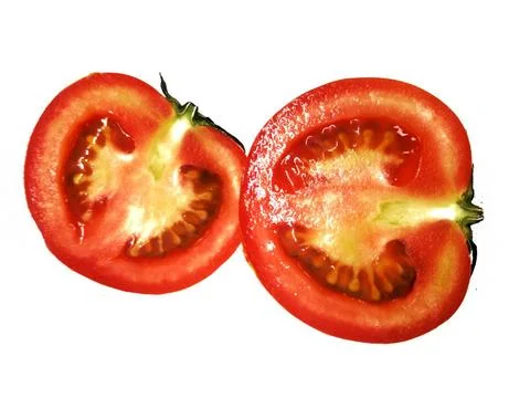 Image of cut tomatoes. Image of isolate Stock Photos