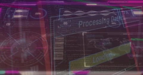 Image of cyber attack warning over online security padlock and hacker Stock Photos