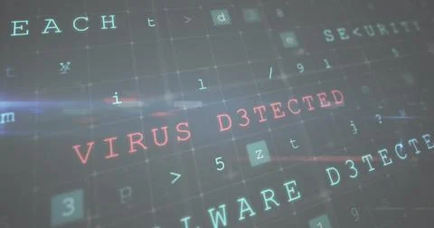 Image of cyberattack text, data processing over security padlock Foto stock