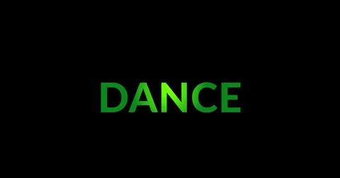 Image of dance text on black background Foto stock