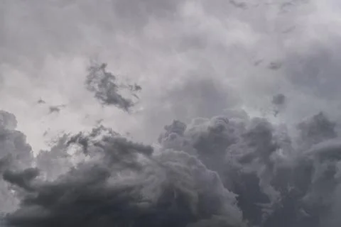 Image of dark storm clouds before a thunder-storm Stock Photos