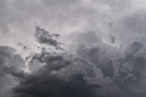 Image of dark storm clouds before a thunder-storm Stock Photos