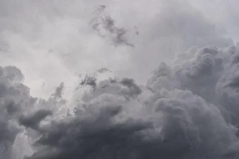 Image of dark storm clouds before a thunder-storm Stock Photos