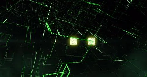 Image of data loading ring on black background イラスト素材