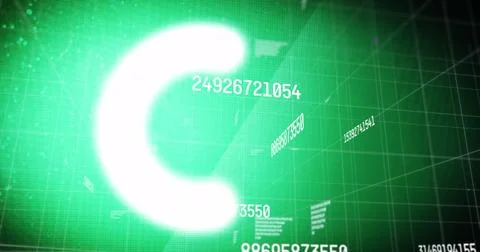 Image of data loading ring over data processing Stockillustratie