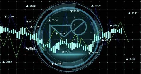 Image of data processing against cyber security text banner and message icon on 库存插图