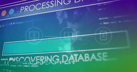 Image of data processing and blurred background Stock Illustration
