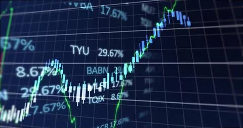 Image of data processing and diagrams over black background イラスト素材