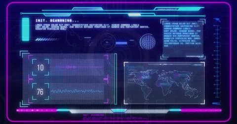 Image of data processing and diagrams over world map 스톡 일러스트