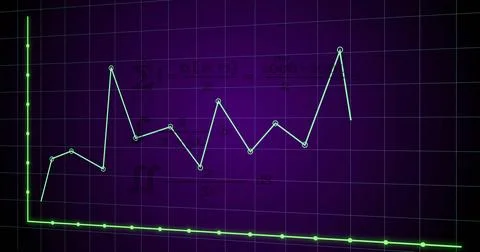 Image of data processing and diagrams over blue background 스톡 일러스트