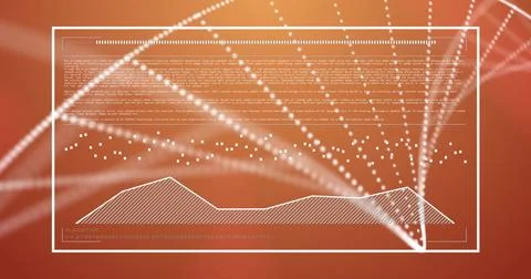 Image of data processing and dna strand over diagram Stock Photos